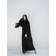 DUBAI GEORGETTE BLACK ABAYA