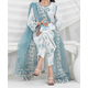 ORGANZA FLORAL PARTY WEAR WITH CLUTCH