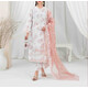ORGANZA FLORAL PARTY WEAR WITH CLUTCH