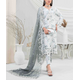 ORGANZA FLORAL PARTY WEAR WITH CLUTCH