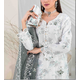 ORGANZA FLORAL PARTY WEAR WITH CLUTCH