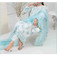 ORGANZA FLORAL PARTY WEAR WITH CLUTCH