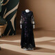 PAKISTANI BLACK EMBROIDERY NET DRESS