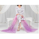 ORGANZA FLORAL PARTY WEAR WITH CLUTCH