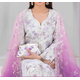 ORGANZA FLORAL PARTY WEAR WITH CLUTCH