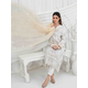 ORGANZA FLORAL PARTY WEAR WITH CLUTCH