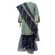 PAKISTANI BLUE ORGANZA SHARARA:GHAGRA CHOLI