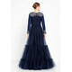 TK LONG SLEEVE MAXI TULLE GOWN