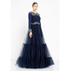 TK LONG SLEEVE MAXI TULLE GOWN