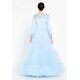 TK LONG SLEEVE MAXI TULLE GOWN