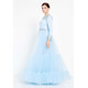 TK LONG SLEEVE MAXI TULLE GOWN