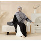 KEFFIYEH ABAYA W MATCHING CROSSBODY BAG-BLACK