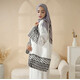 KEFFIYEH ABAYA W MATCHING CROSSBODY BAG-WHITE