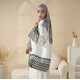 KEFFIYEH ABAYA W MATCHING CROSSBODY BAG-WHITE