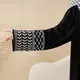 KEFFIYEH ABAYA W MATCHING CROSSBODY BAG-BLACK